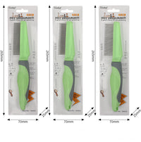 HKM-0208957 Metal and TPR Pet Dog Hair Removal Comb with Thin and Dense Teeth