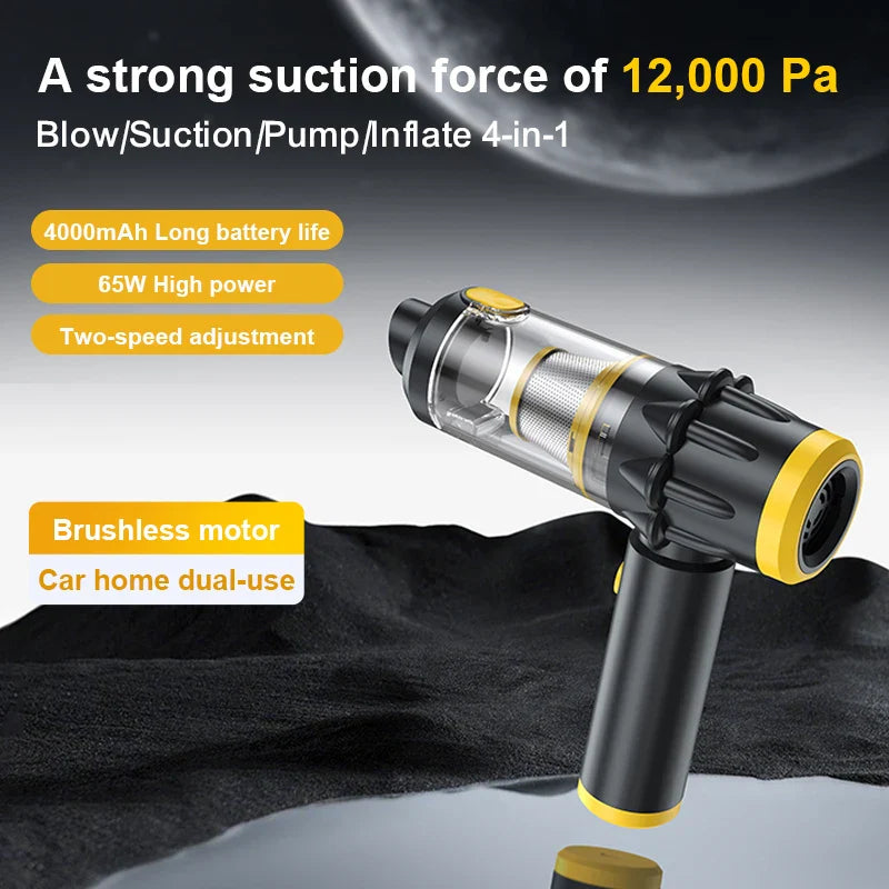 HKM-020947 Cordless Handheld Car Vacuum Cleaner with Strong Suction and Auto Vacuum Function