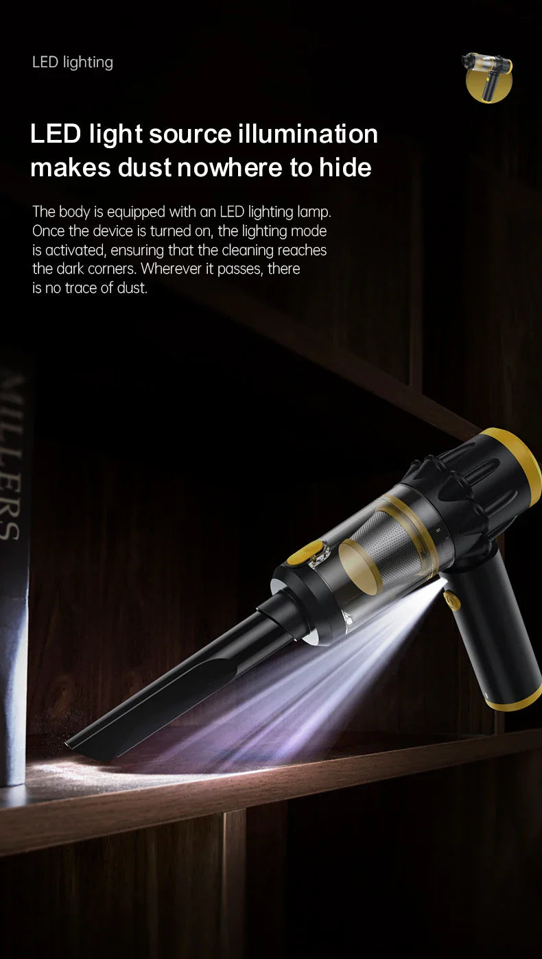 HKM-020947 Cordless Handheld Car Vacuum Cleaner with Strong Suction and Auto Vacuum Function