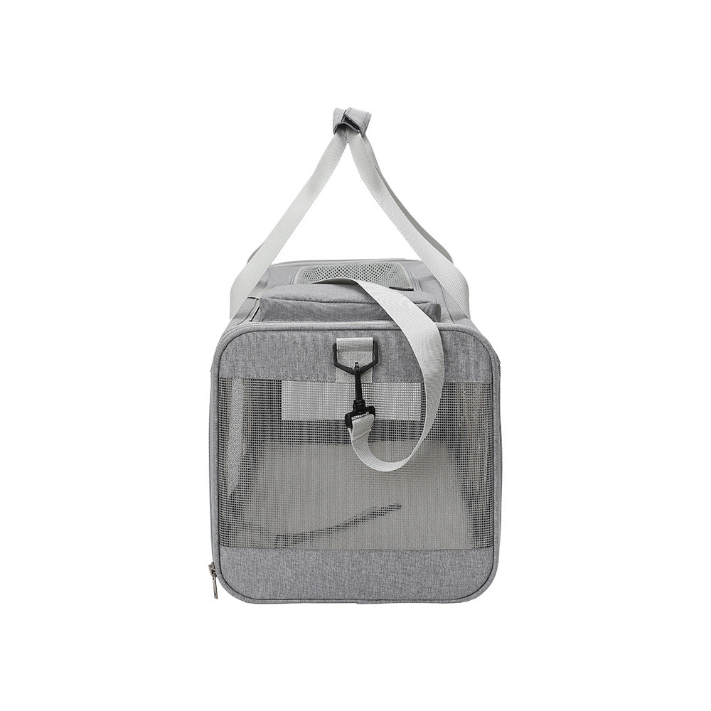 HKM-0209597 Foldable Lightweight Breathable Cat Carrier Bag with Canvas Material