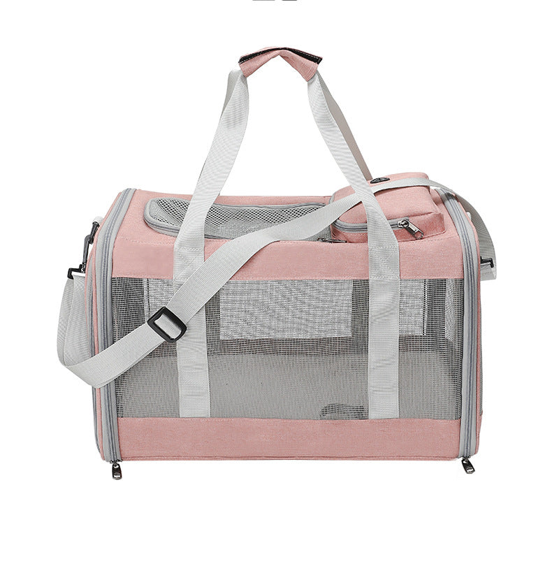 HKM-0209597 Foldable Lightweight Breathable Cat Carrier Bag with Canvas Material