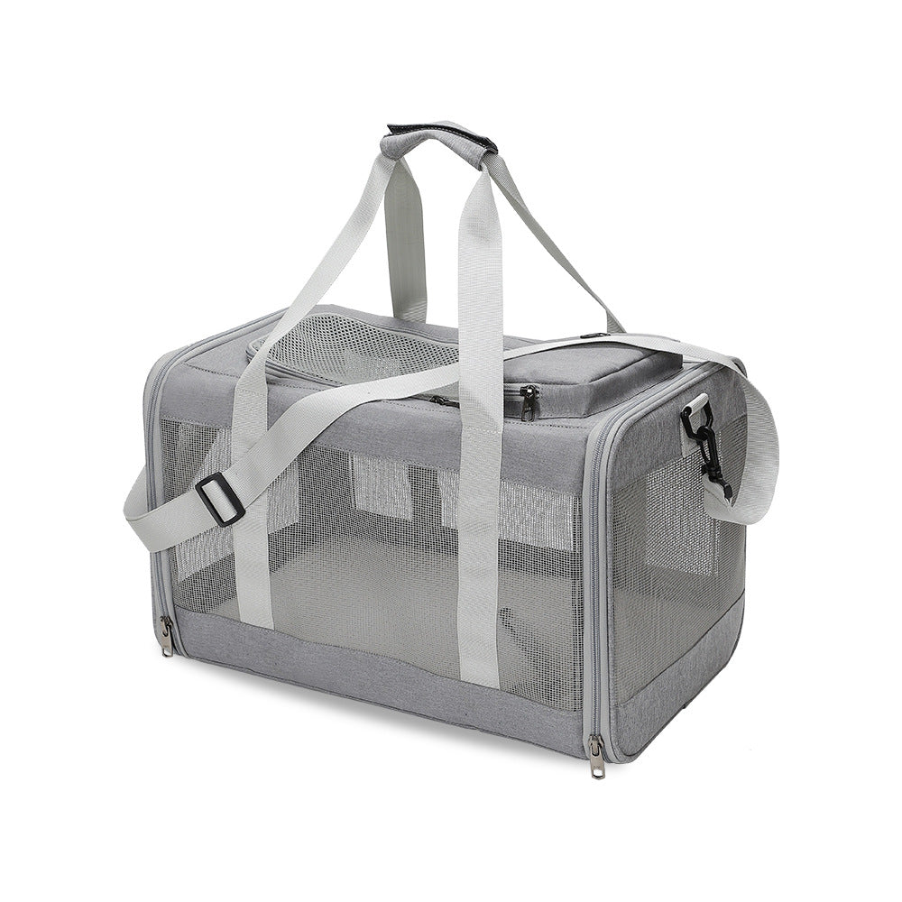 HKM-0209597 Foldable Lightweight Breathable Cat Carrier Bag with Canvas Material