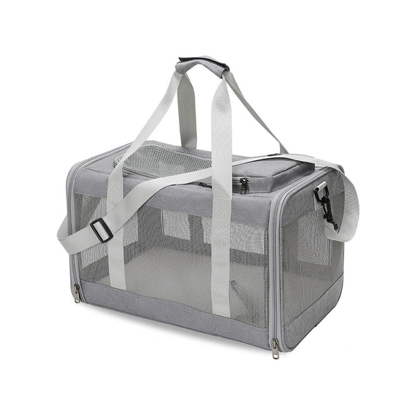 HKM-0209597 Foldable Lightweight Breathable Cat Carrier Bag with Canvas Material