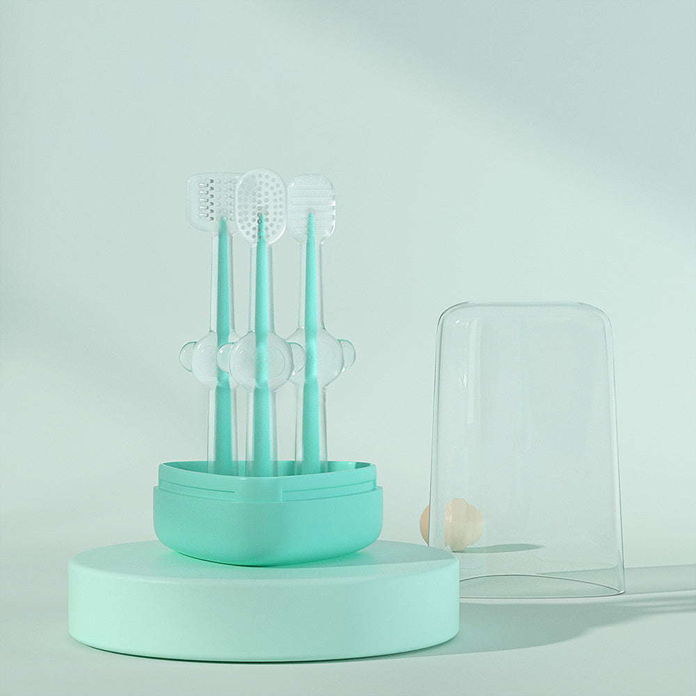 HKM-0210621 Pet Toothbrush for Cats and Dogs - Silica Gel Brush for Dental Care, Fresh Breath, and Tartar Control