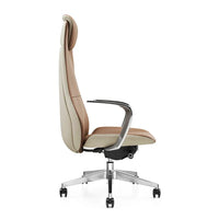 HKM-021075 Ergonomic High Back Executive Chair with Multi-Functional Design and PU Leather Upholstery