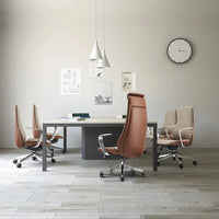 HKM-021075 Ergonomic High Back Executive Chair with Multi-Functional Design and PU Leather Upholstery