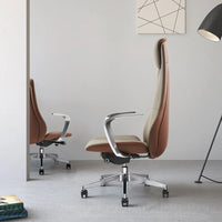 HKM-021075 Ergonomic High Back Executive Chair with Multi-Functional Design and PU Leather Upholstery