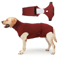 HKM-0211517 Post-Sterilization Pet Dog Vest in Grey and Wine Red - Polyester Fabric, Multiple Sizes Available