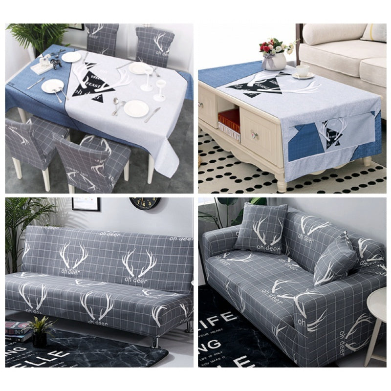 HKM-021267 Geometric Patterned Sofa Cover for Modern Living Room Décor