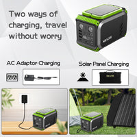 HKM-021267 Portable 110V Power Station, 148Wh Solar Generator, 40000mAh Battery Backup for Camping and Emergency Use