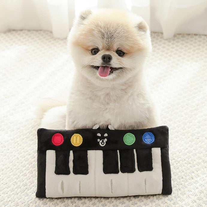 HKM-0213949 Plush Piano Hidden Food Interactive Dog Toy - 25cm, 50g