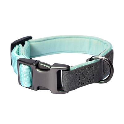 HKM-0214589 Adjustable Neoprene Padded Dog Collar with Side-Release Buckle and D-Ring, 1 Inch Wide