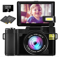 HKM-021587 27K HD Flip Screen Digital Camera with 30MP Resolution and Wide-Angle Lens Options
