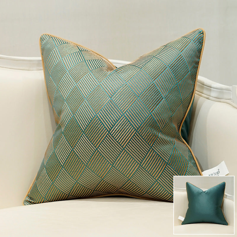 HKM-021587 Elegant European Style Striped Pillowcase - Simple Modern Cushion Cover for Home Decor
