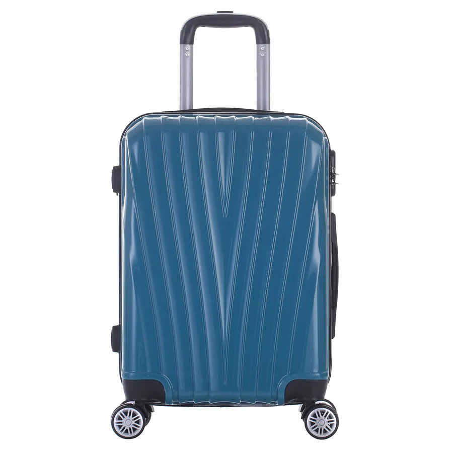 HKM-021587 Universal 20/24/28 Inch ABS+PC Trolley Luggage Suitcase with Smooth Wheels for Travel