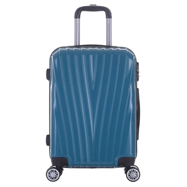 HKM-021587 Universal 20/24/28 Inch ABS+PC Trolley Luggage Suitcase with Smooth Wheels for Travel