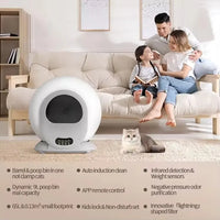 HKM-021651 Automatic Self-Cleaning Cat Litter Box, Eco-Friendly Design, Odor Control, Large 65L Capacity, Easy Maintenance