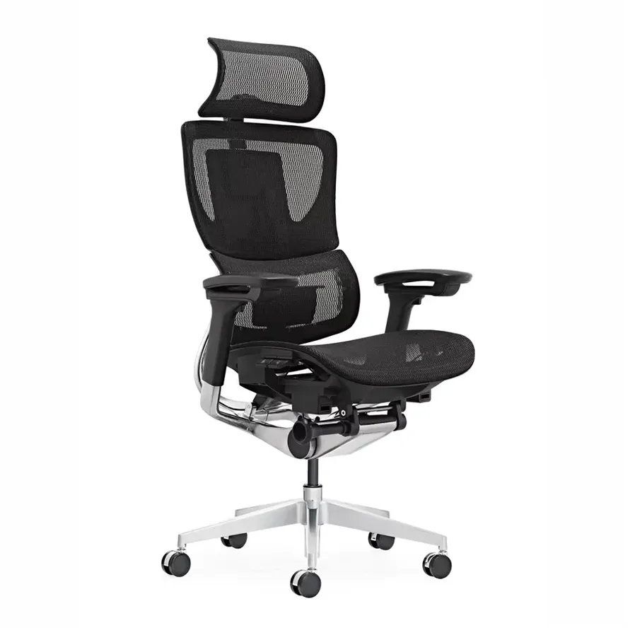 HKM-021651 Ergonomic Adjustable Height Office Chair with Mesh Back and Armrests for Home and Office Use