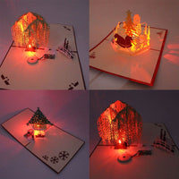 HKM-021651 Handmade 3D Paper Cut Greeting Card - Architectural Ornament for All Occasions