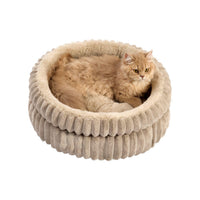 HKM-0217149 Ultra-Soft Plush Cat Bed with Anti-Slip Bottom - Washable for Indoor Cats and Kittens