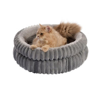 HKM-0217149 Ultra-Soft Plush Cat Bed with Anti-Slip Bottom - Washable for Indoor Cats and Kittens