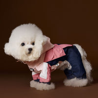 HKM-0217661 Bichon Schnauzer Teddy Four-Legged Sportswear with Traction Rope Buckle, Casual Pet Clothing in Various Sizes