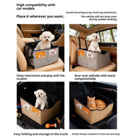 HKM-0217917 Portable Long-Distance Pet Car Nest with Four-Season Oxford Fabric in Gray, Khaki, Blue, and Cyan
