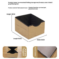 HKM-0217917 Portable Long-Distance Pet Car Nest with Four-Season Oxford Fabric in Gray, Khaki, Blue, and Cyan