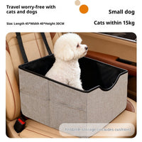 HKM-0217917 Portable Long-Distance Pet Car Nest with Four-Season Oxford Fabric in Gray, Khaki, Blue, and Cyan