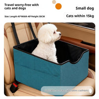 HKM-0217917 Portable Long-Distance Pet Car Nest with Four-Season Oxford Fabric in Gray, Khaki, Blue, and Cyan