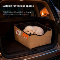 HKM-0217917 Portable Long-Distance Pet Car Nest with Four-Season Oxford Fabric in Gray, Khaki, Blue, and Cyan