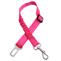 HKM-0218685 Adjustable Polyester Dog Car Seat Belt with Zinc Alloy Clips - Multiple Colors Available