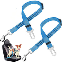 HKM-0218685 Adjustable Polyester Dog Car Seat Belt with Zinc Alloy Clips - Multiple Colors Available