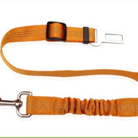 HKM-0218685 Adjustable Polyester Dog Car Seat Belt with Zinc Alloy Clips - Multiple Colors Available