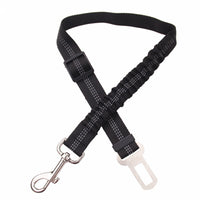 HKM-0218685 Adjustable Polyester Dog Car Seat Belt with Zinc Alloy Clips - Multiple Colors Available
