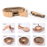HKM-0219069 Corrugated Cat Scratcher with Modular Design - Stylish and Functional Nesting Style