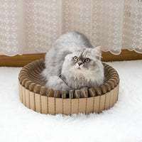 HKM-0219069 Corrugated Cat Scratcher with Modular Design - Stylish and Functional Nesting Style