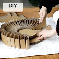 HKM-0219069 Corrugated Cat Scratcher with Modular Design - Stylish and Functional Nesting Style