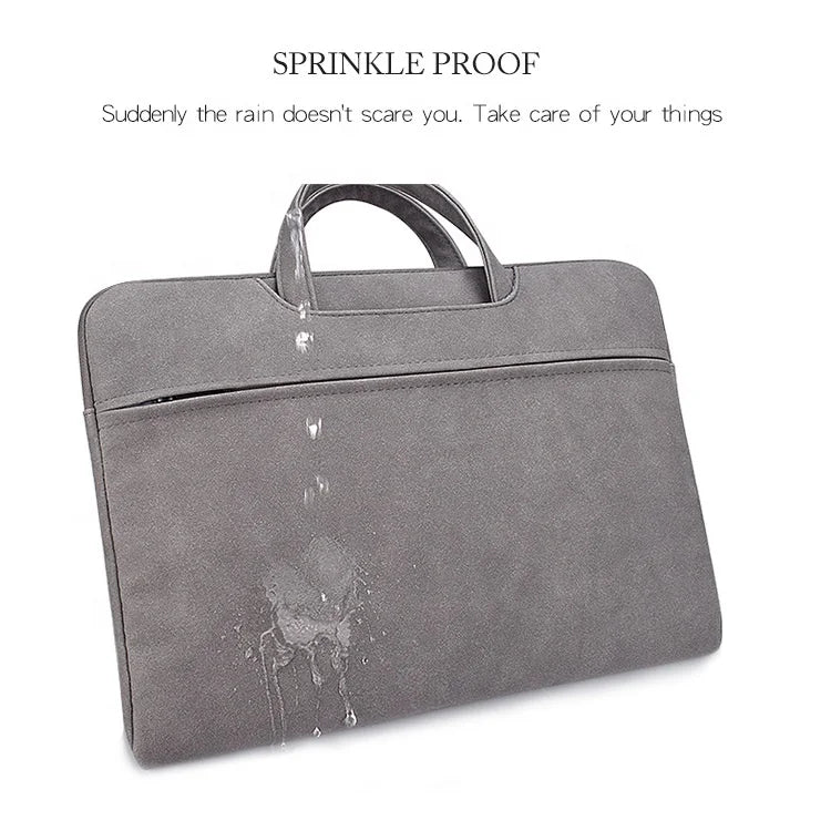HKM-021907 Matte PU Zipper Handbag for Laptops and Travel Essentials