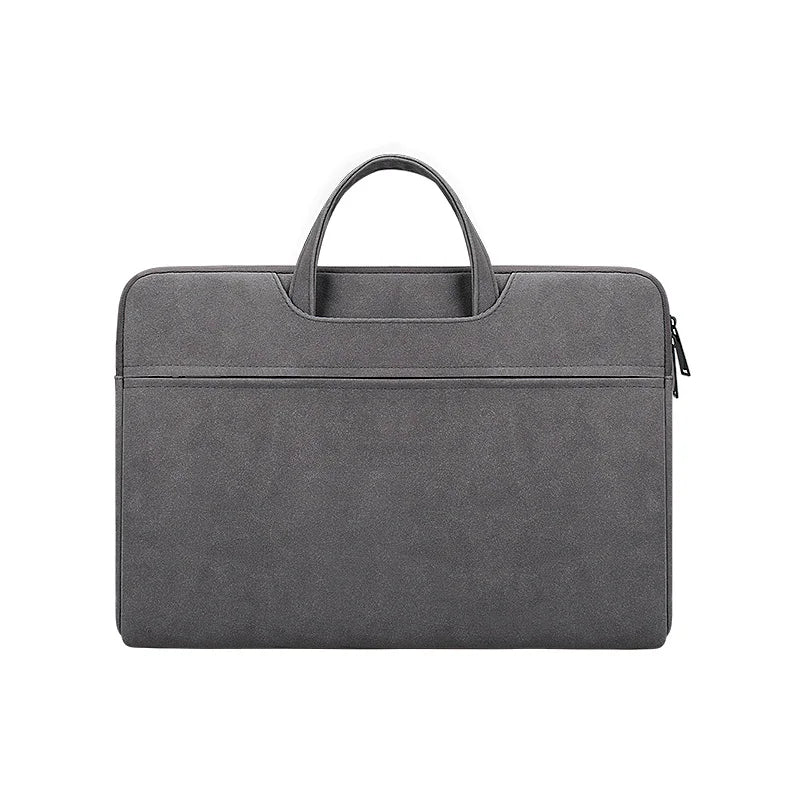 HKM-021907 Matte PU Zipper Handbag for Laptops and Travel Essentials