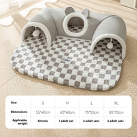 HKM-0220733 Cozy Cat Nest with Hide-and-Seek Tunnel for Play and Rest
