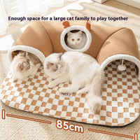 HKM-0220733 Cozy Cat Nest with Hide-and-Seek Tunnel for Play and Rest