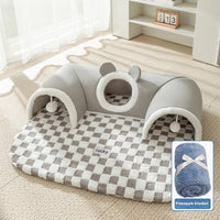 HKM-0220733 Cozy Cat Nest with Hide-and-Seek Tunnel for Play and Rest