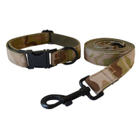 HKM-0220861 Camouflage Dog Leash and Collar Set with Bow Accessories