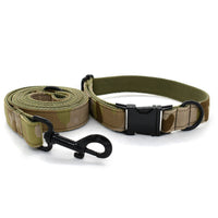 HKM-0220861 Camouflage Dog Leash and Collar Set with Bow Accessories