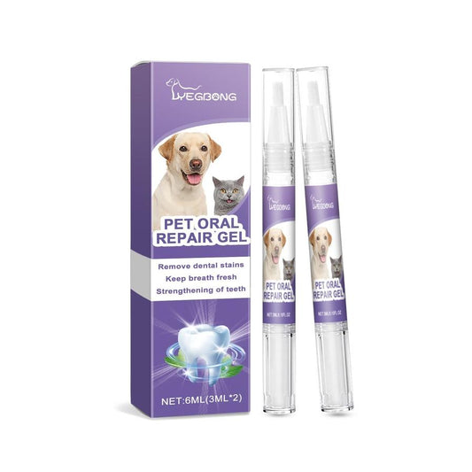 HKM-022099 Pet Oral Repair Gel with Natural Extracts - Includes Healing Chamomile, Lemon, Mint, and Gallnut Extracts, 6ml Pack