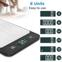 HKM-022099 Smart Stainless Steel Kitchen Scale 5kg/10kg Accurately Weigh Ingredients