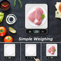 HKM-022099 Smart Stainless Steel Kitchen Scale 5kg/10kg Accurately Weigh Ingredients
