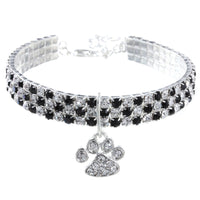 HKM-0221501 Diamond-Encrusted Elastic Pet Collar for Cats and Dogs - Multiple Colors Available