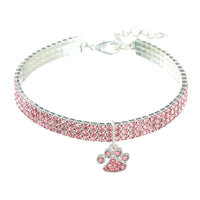 HKM-0221501 Diamond-Encrusted Elastic Pet Collar for Cats and Dogs - Multiple Colors Available